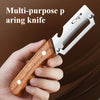 Stainless steel peeler with wooden handle for peeling and slicing fruits and vegetables | Durable and smooth operation