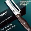Stainless steel peeler with wooden handle for peeling and slicing fruits and vegetables | Durable and smooth operation